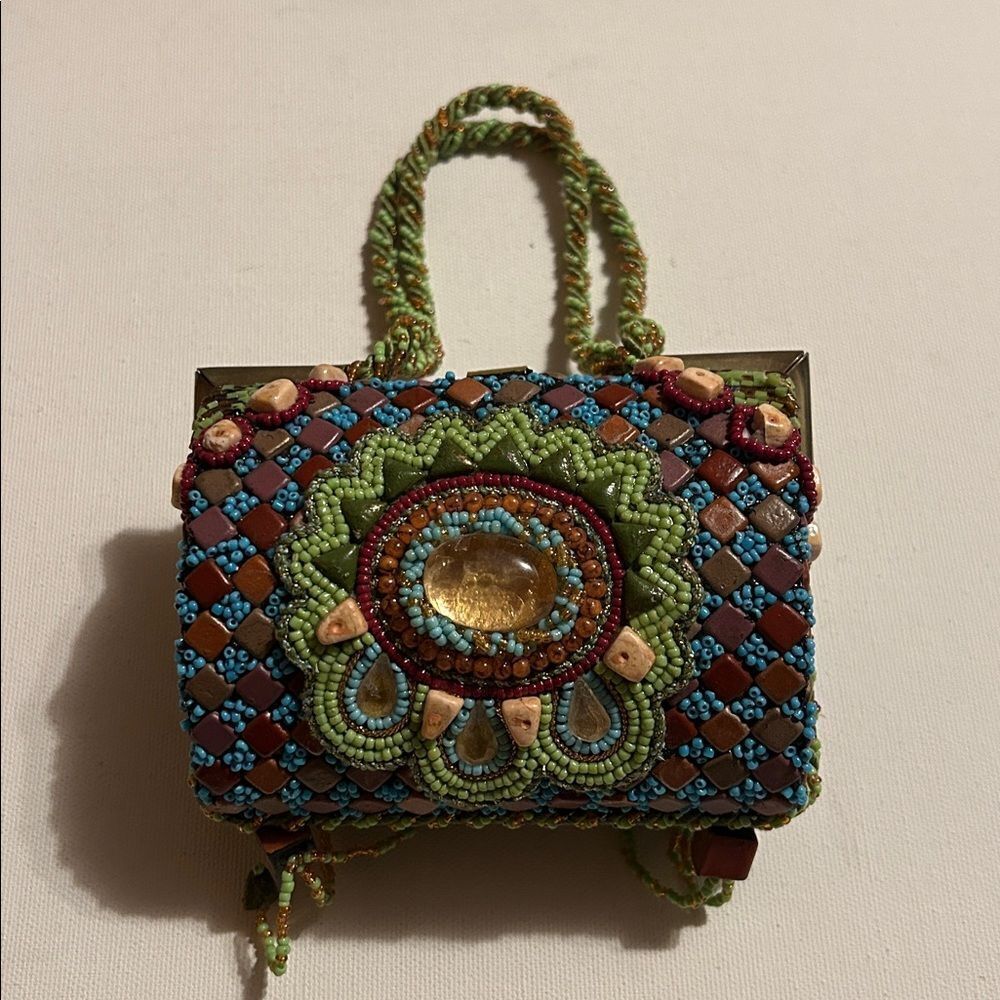 Mary Frances Colorful Beaded Mini Bag